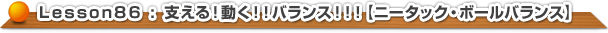 支える！動く！！バランス！！！【ニータック・ボールバランス】