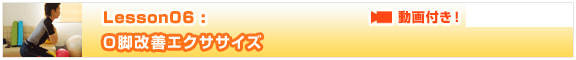 Lesson6【Ｏ脚改善エクササイズ】