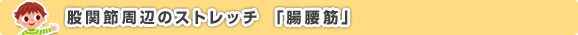 股関節周辺のストレッチ 腸腰筋